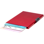 Portacarte magnetico con protezione RFID e materiali riciclati color rosso
