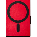 Portacarte magnetico con protezione RFID e materiali riciclati color rosso seconda vista posteriore