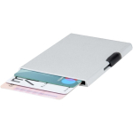 Portacarte magnetico con protezione RFID e materiali riciclati color argento