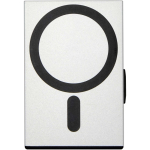 Portacarte magnetico con protezione RFID e materiali riciclati color argento seconda vista posteriore