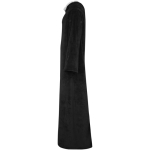 Coperta con maniche per azienda in tessuto morbido 135x180cm color nero vista laterale