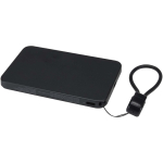 Power bank personalizzabile con fissaggio magnetico e cordino 5.000 mAh color nero seconda vista