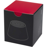 Altoparlante magnetico compatto con finitura in alluminio e potenza di 3 W color nero seconda vista con scatola