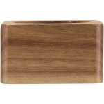 Portatovaglioli resistenti in acacia con finitura a venatura naturale color legno seconda vista frontale