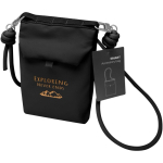 Borsa organizer per accessori resistente all’acqua con RFID color nero vista con stampa in transfer