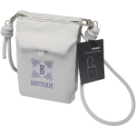 Borsa organizer per accessori resistente all’acqua con RFID color grigio chiaro vista con stampa in transfer