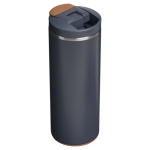 Bicchiere termico ermetico a doppia parete con coperchio fliptop 350ml Stanley color blu grigiastro seconda vista posteriore