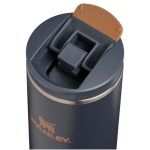 Bicchiere termico ermetico a doppia parete con coperchio fliptop 350ml Stanley color blu grigiastro vista dettaglio 1