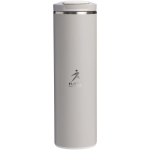 Bicchiere termico a doppia parete con coperchio ermetico 470ml Stanley color grigio vista con logo stampato 2