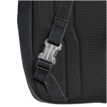 Borsa a tracolla urbana con tasche e tracolla imbottita 9L color nero vista dettaglio 2