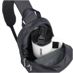 Borsa a tracolla urbana con tasche e tracolla imbottita 9L color nero seconda vista