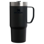 Tazza termica con coperchio antirovesciamento e doppia parete 473ml Stanley color nero seconda vista frontale