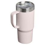 Tazza termica con coperchio antirovesciamento e doppia parete 473ml Stanley color rosa chiaro seconda vista posteriore