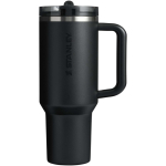 Bicchiere termico Stanley da 1,18 L con cannuccia richiudibile antigoccia color nero seconda vista frontale