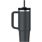 Bicchiere termico Stanley da 890 ml con coperchio girevole e cannuccia riutilizzabile color nero seconda vista posteriore