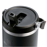 Bicchiere termico Stanley 890ml con cannuccia pieghevole antigoccia color nero vista dettaglio 1