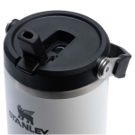Bicchiere termico Stanley 890ml con cannuccia pieghevole antigoccia color bianco vista dettaglio 1