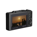 Fotocamera digitale Prixton 64 MP con schermo IPS ribaltabile da 3'' color nero vista laterale