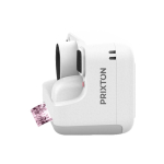 Fotocamera istantanea per bambini con stampa e batteria da 1.300 mAh Prixton color bianco vista laterale