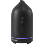 Umidificatore Prixton con luce LED a 7 colori e timer color nero vista con logo stampato 2