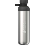 Borraccia con doppia apertura e tappo antigoccia 900ml Mepal color nero vista con logo stampato 2