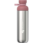 Borraccia con doppia apertura e tappo antigoccia 900ml Mepal color rosa vista con logo stampato 2