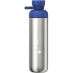 Borraccia con doppia apertura e tappo antigoccia 900ml Mepal color azzurro pastello vista con logo stampato 2