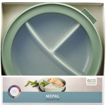 Portapranzo ermetico con 3 scomparti distinti 1L Mepal color verde mela seconda vista con scatola