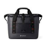 Borsa frigo portatile con chiusura arrotolabile e isolante Nordic Drift 22L color nero vista con logo