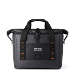 Borsa frigo portatile con chiusura arrotolabile e isolante Nordic Drift 22L color nero vista area di stampa
