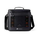 Borsa frigo portatile con tracolla regolabile e tasche Nordic Drift Storm10L color nero vista con logo
