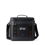 Borsa frigo portatile con tracolla regolabile e tasche Nordic Drift Storm10L color nero vista area di stampa