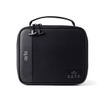 Borsa termica pranzo con tasca esterna e manico Nordic Drift Storm color nero vista con logo