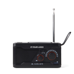Radio di emergenza con powerbank Nordic Drift Titan 4000mAh color nero vista area di stampa