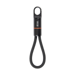 Cavo di ricarica rapida USB-C con moschettone Nordic Drift Everest 60W color nero vista area di stampa