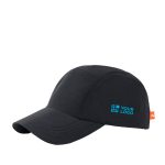 Cappellino leggero a 5 pannelli con FPS 50+ 115 g/m² Nordic Drift color nero vista area di stampa