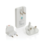 Caricatore piatto ultrafine con spine da viaggio e USB-C 65W color bianco