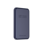 Powerbank magnetico QI2.2 ultrasottile in alluminio riciclato 5000 mAh color blu vista area di stampa