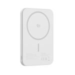 Powerbank magnetico QI2.2 ultrasottile in alluminio riciclato 5000 mAh color argento