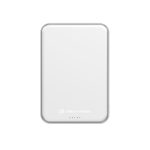 Powerbank magnetico QI2.2 ultrasottile in alluminio riciclato 5000 mAh color argento quarta vista