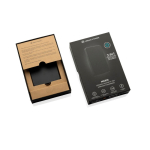 Power bank magnetico ecologico con ricarica wireless 15W 5000 mAh color nero vista con scatola