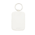 Power bank portachiavi ecologico con cavi integrati 2000 mAh color bianco quinta vista