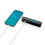 Power bank 5 in 1 con bilancia e torcia 2600 mAh Swiss Peak color nero vista con logo
