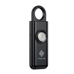 Allarme personale intelligente con luce e ricarica USB-C 150 dB color nero vista con logo