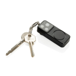 Allarme personale compatto ricaricabile via USB-C con luce LED 150 dB color nero terza vista