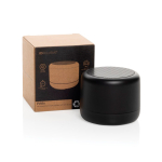 Altoparlante wireless compatto con Bluetooth 5.3 e audio 3W color nero vista con scatola