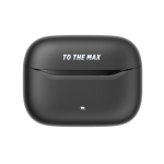 Auricolari wireless con cancellazione del rumore 40 mAh color nero vista con logo