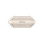 Altoparlante wireless compatto con microfono integrato 10W color beige vista con logo