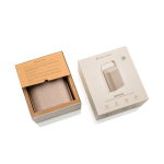 Altoparlante wireless compatto con microfono integrato 10W color beige vista con scatola