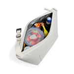 Borsa termica con tracolla regolabile e tasca frontale 8L color beige quinta vista